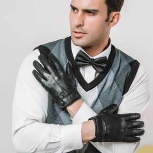 UGG Men's TABBED SPLICE VENT LEATHER GLOVE NEW